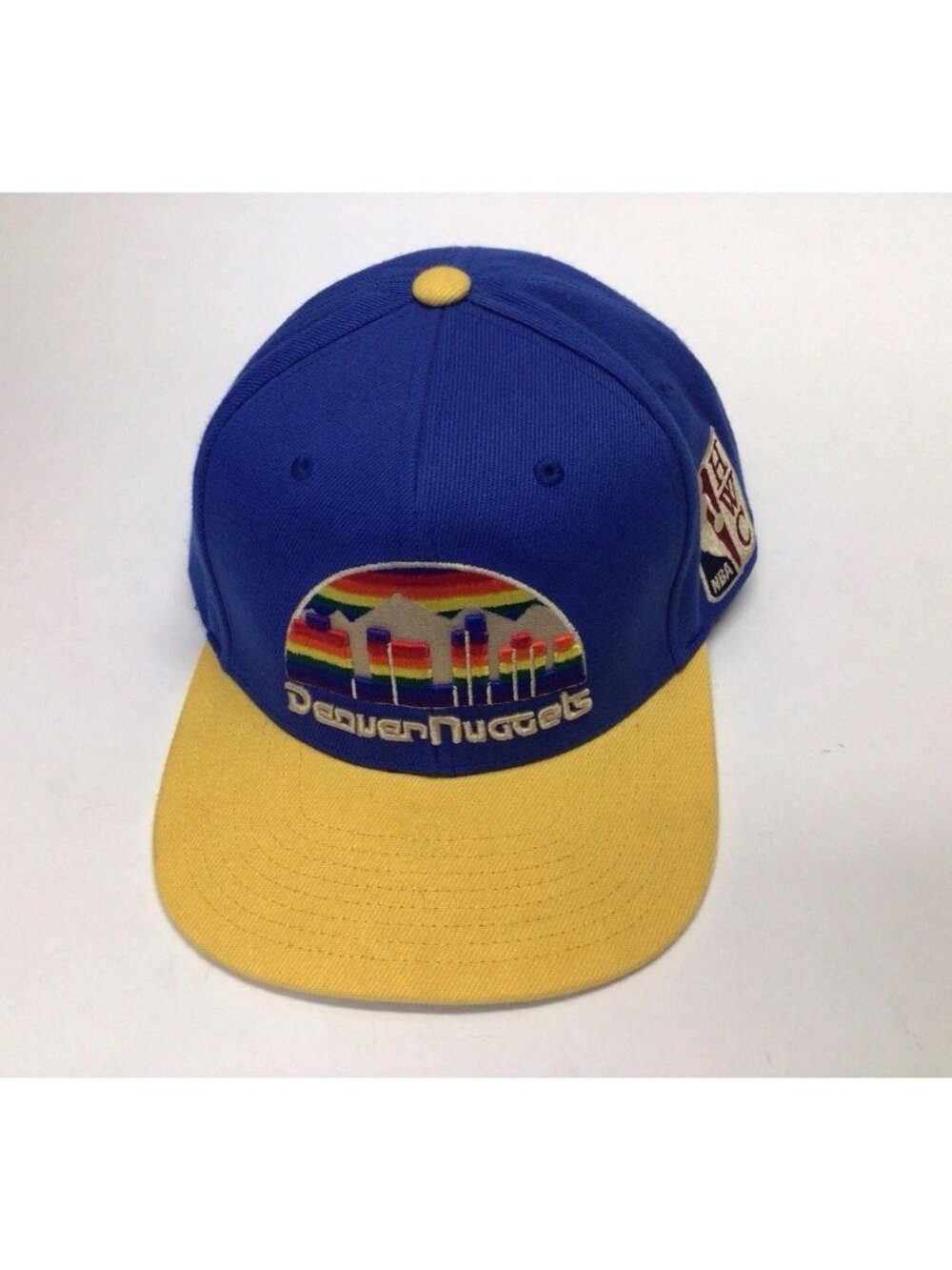 Denver Nuggets Hat Cap Snap Back Mitchell & Ness Classic Retro Logo Blue